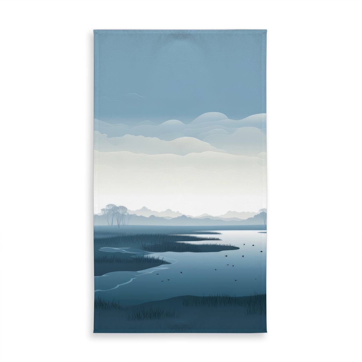 Minimalist Swamp White Indoor Outdoor Tablecloth for Home Decor