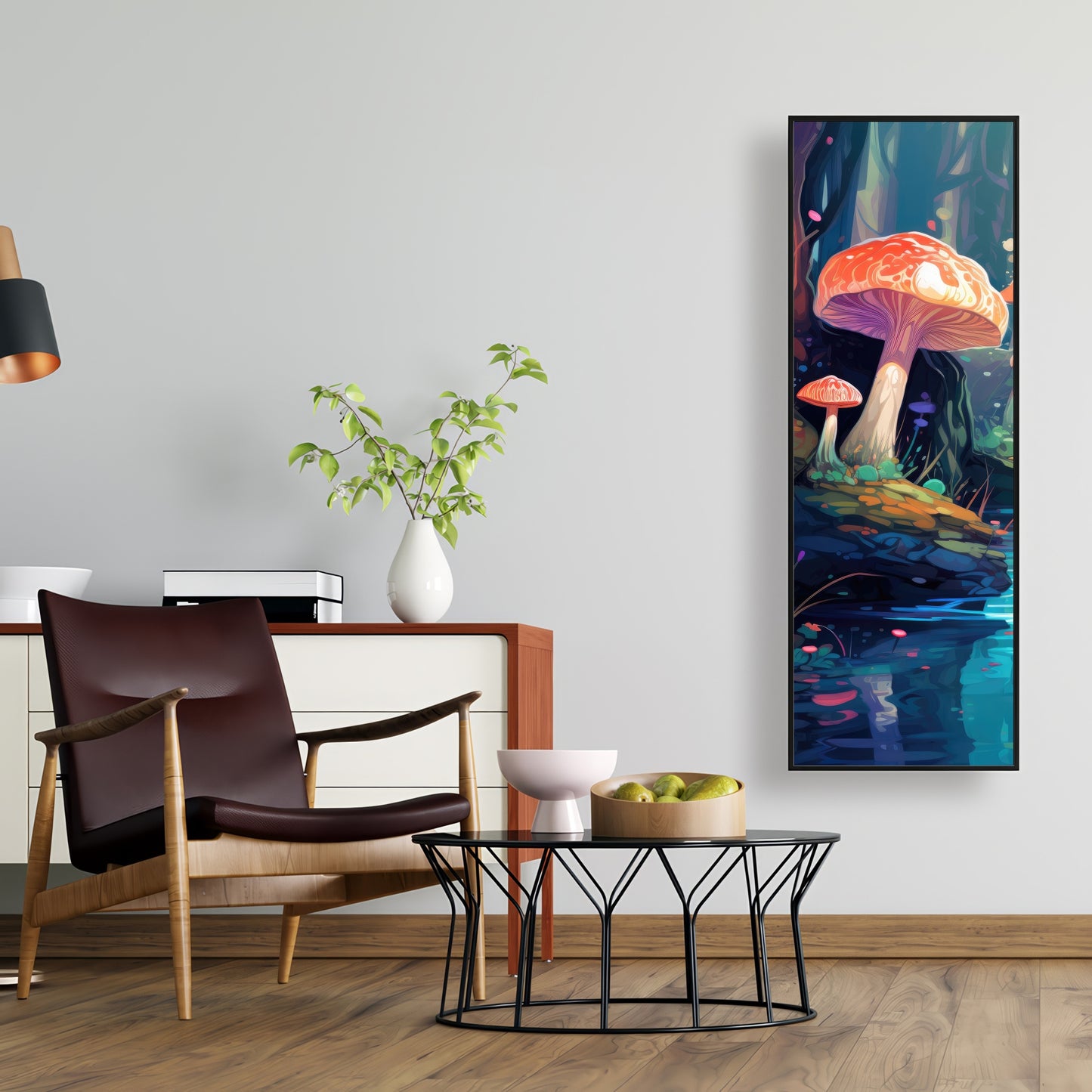 Whimsical forest - Framed Canvas - Print on demand