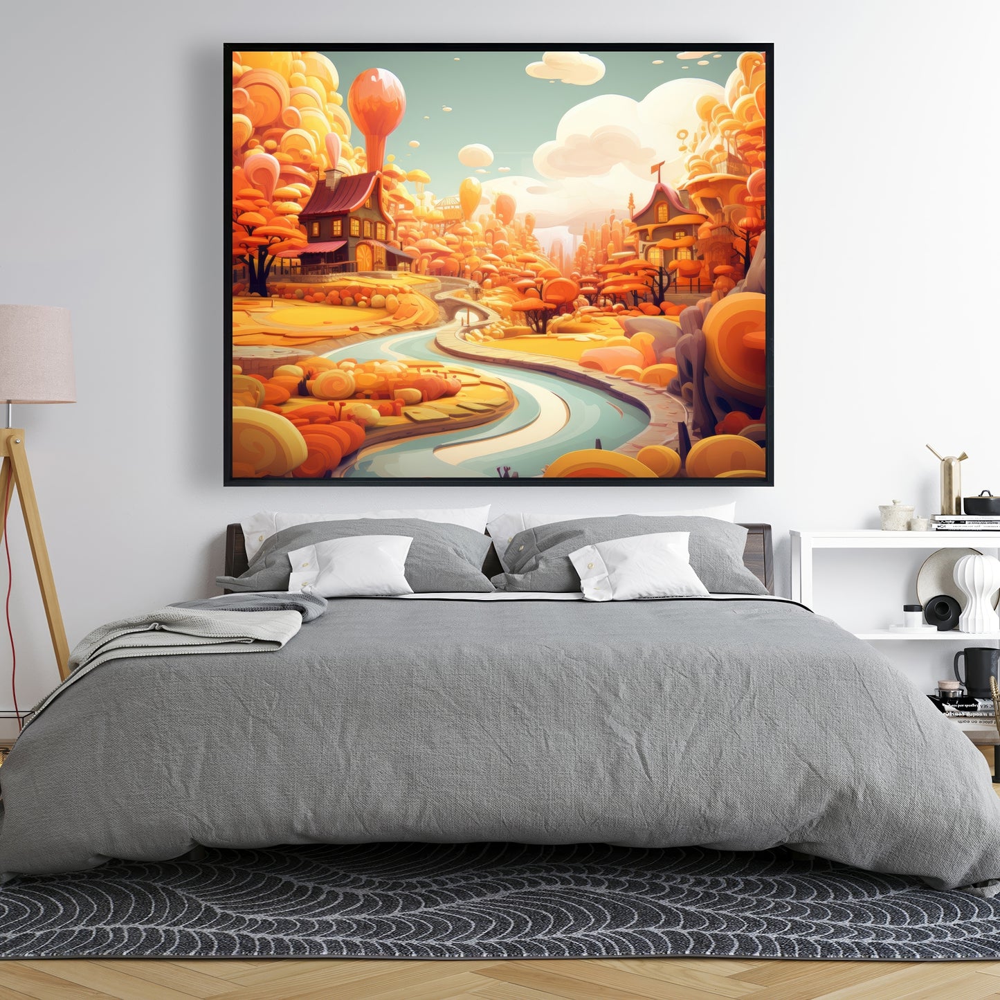 Honey land - 36"x36" Framed canvas