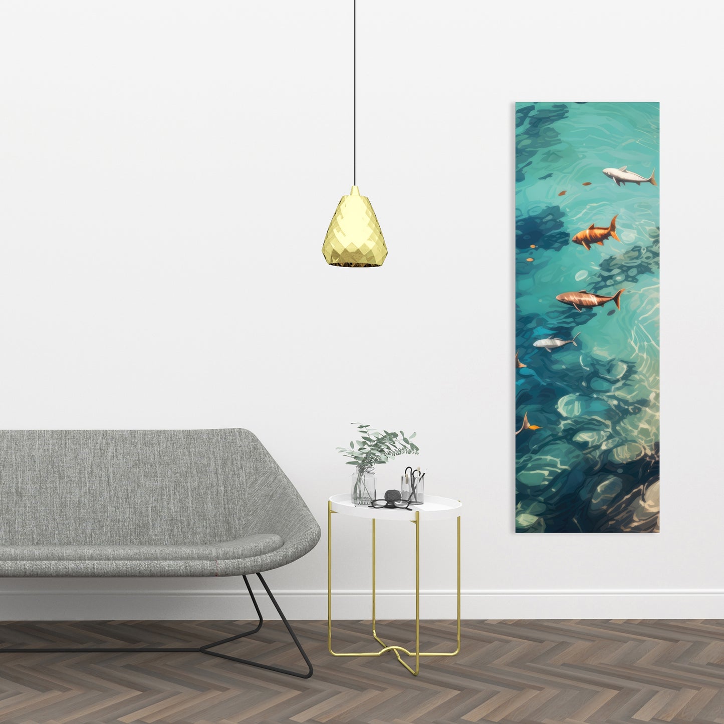 Swim ahead - 32"x32" Canvas