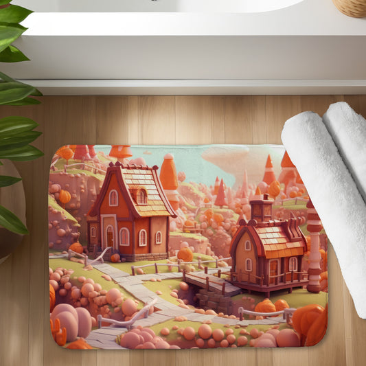 Toy town - 17"x24" Bath mat