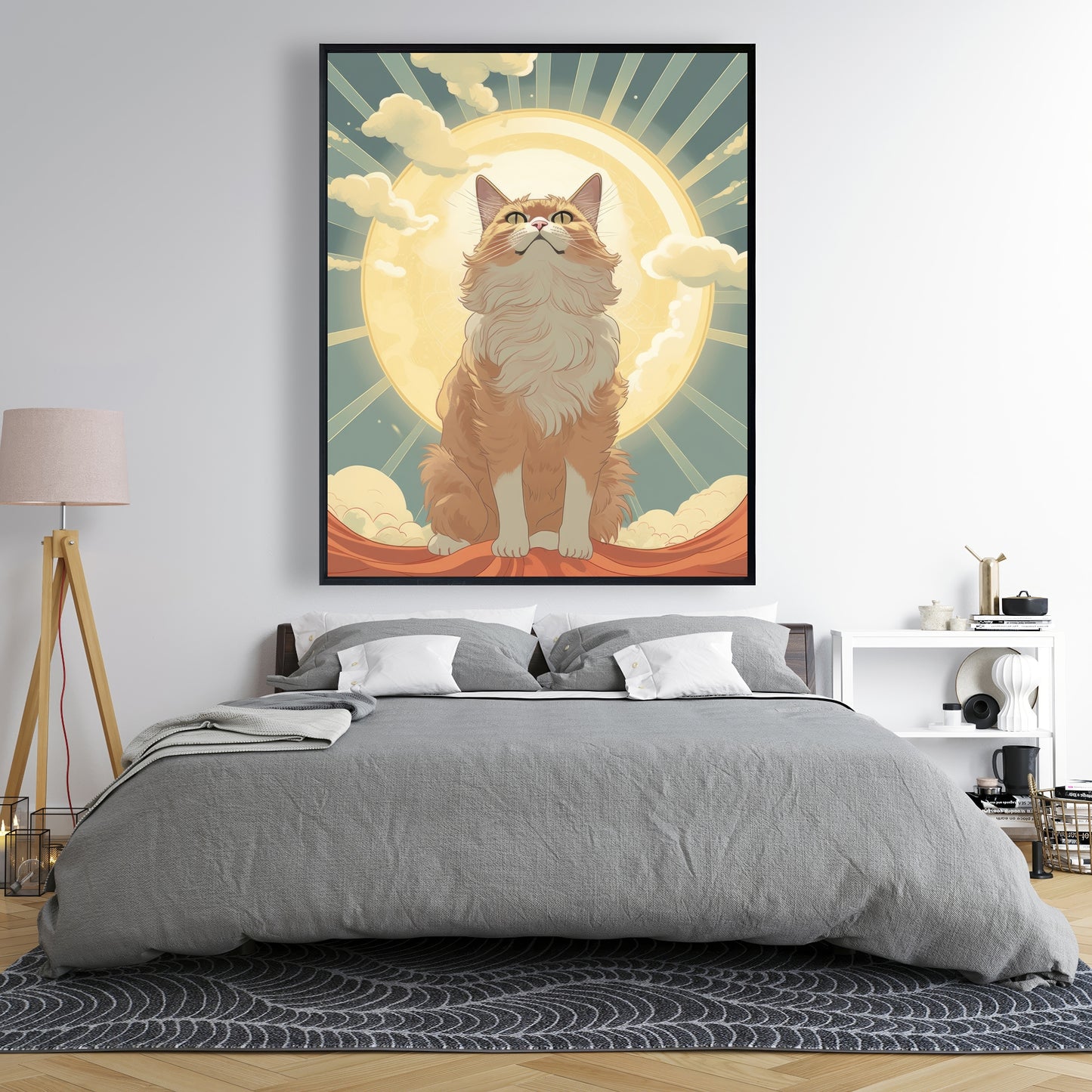 Moewing above - 36"x36" Framed canvas