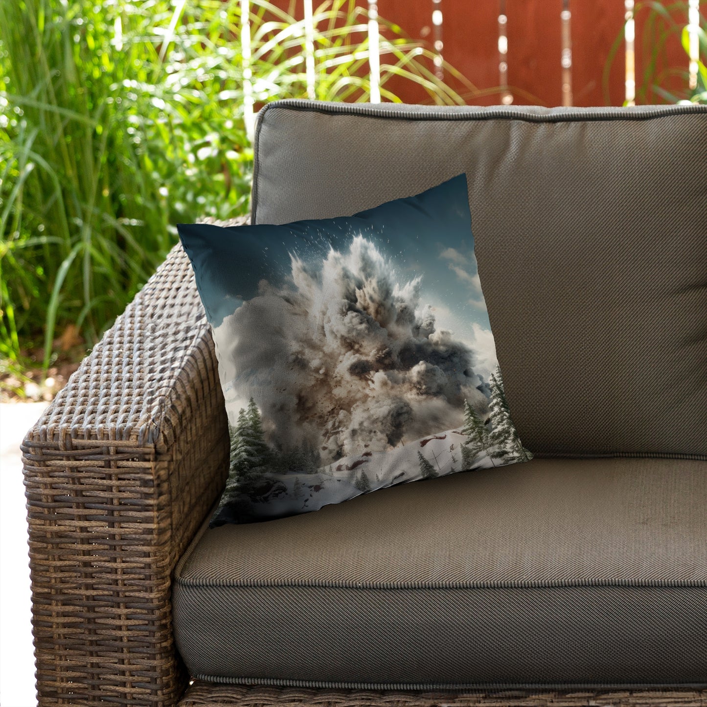 Ruined Excursion Gray Poly Twill Throw Pillow Insert | Home Decor