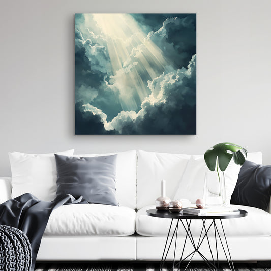 Beam of Light - Gray Canvas Home Decor Artwork | Stylish Design