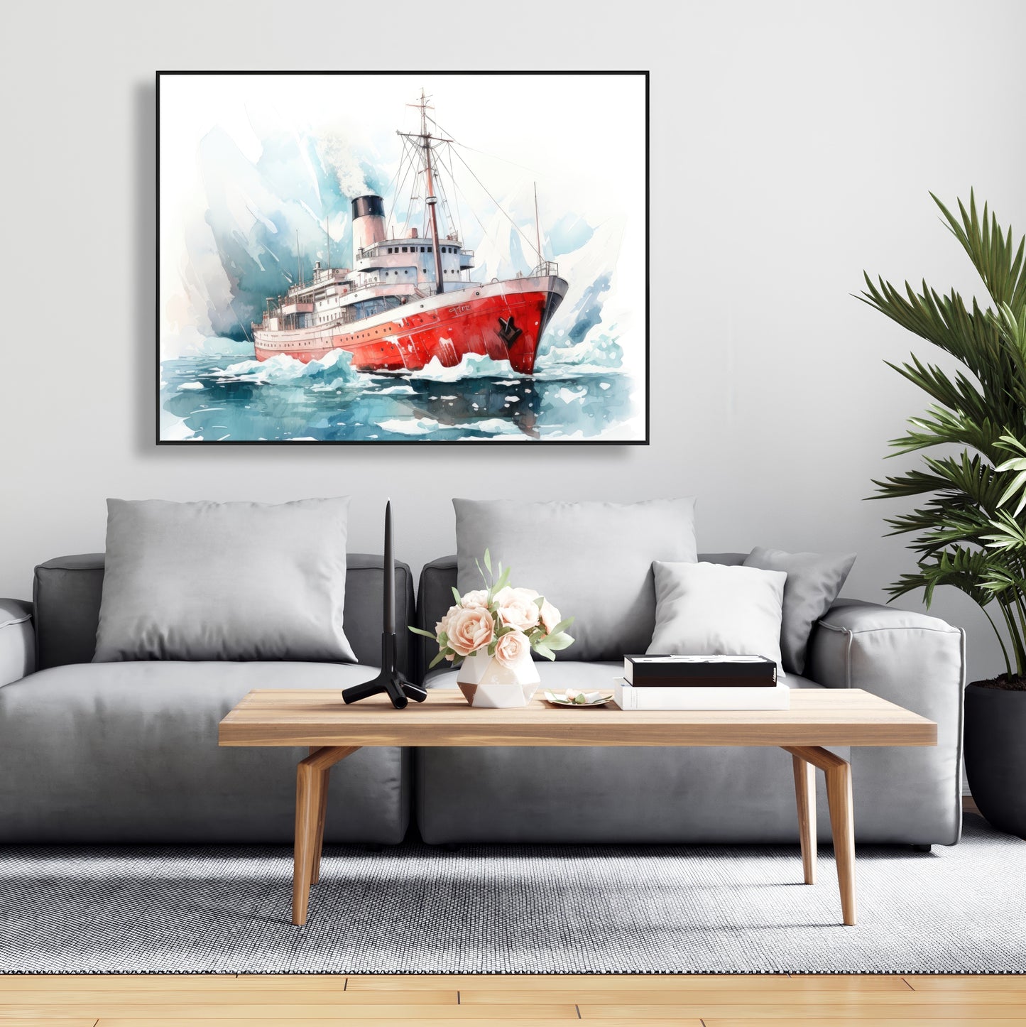 Icebreaker - 36"x36" Framed canvas