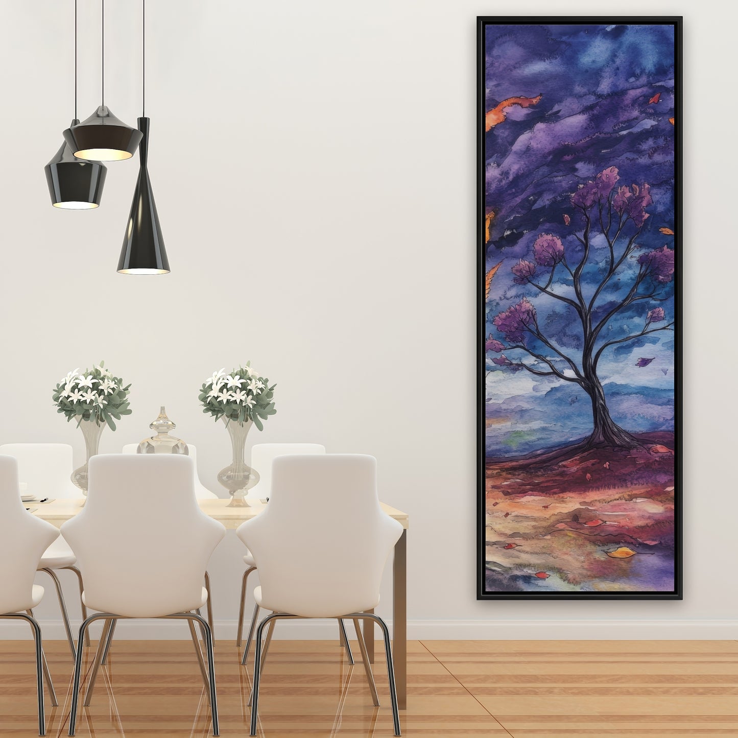 Before the storm - Yellow Framed Canvas for Home Decor