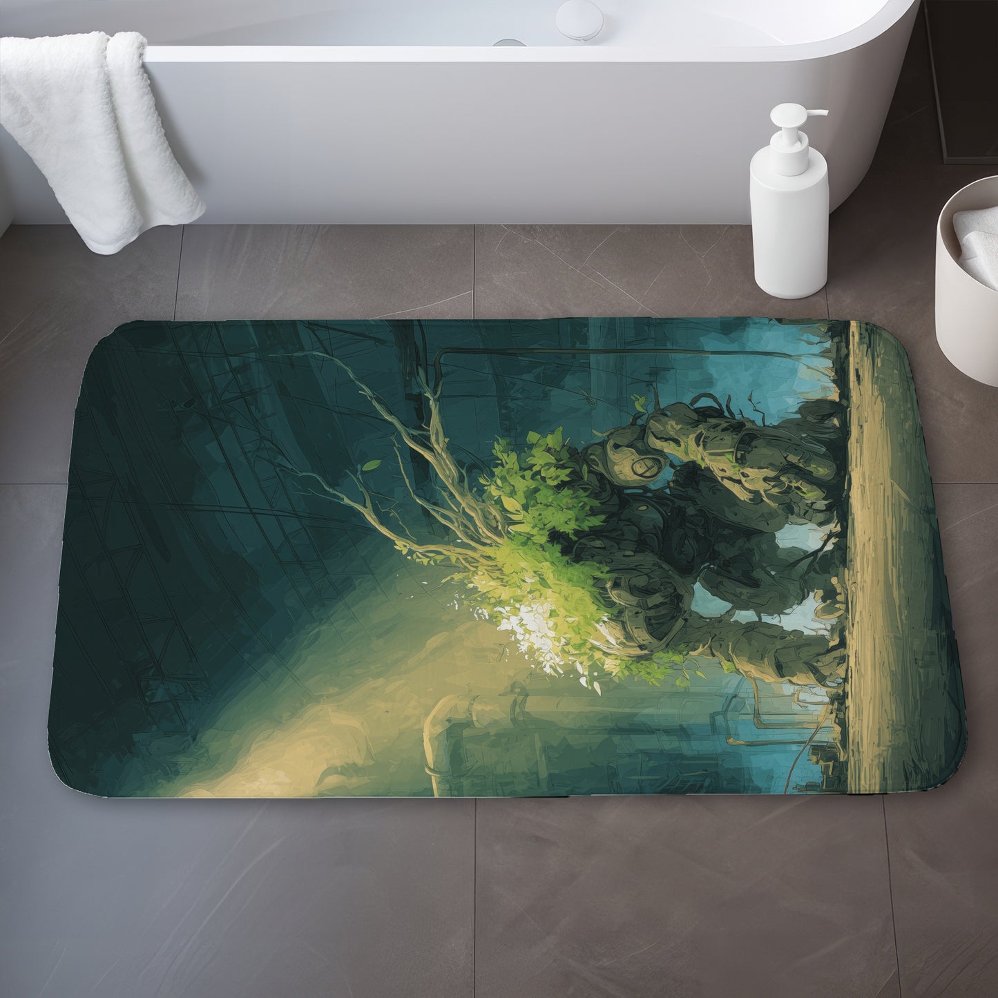 The Golem Green Bath Mat | Stylish Home Decor Essential