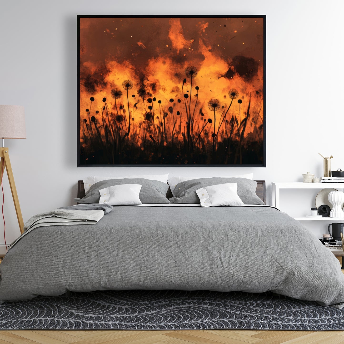 Ablaze - Black Framed Canvas Art for Elegant Home Decor