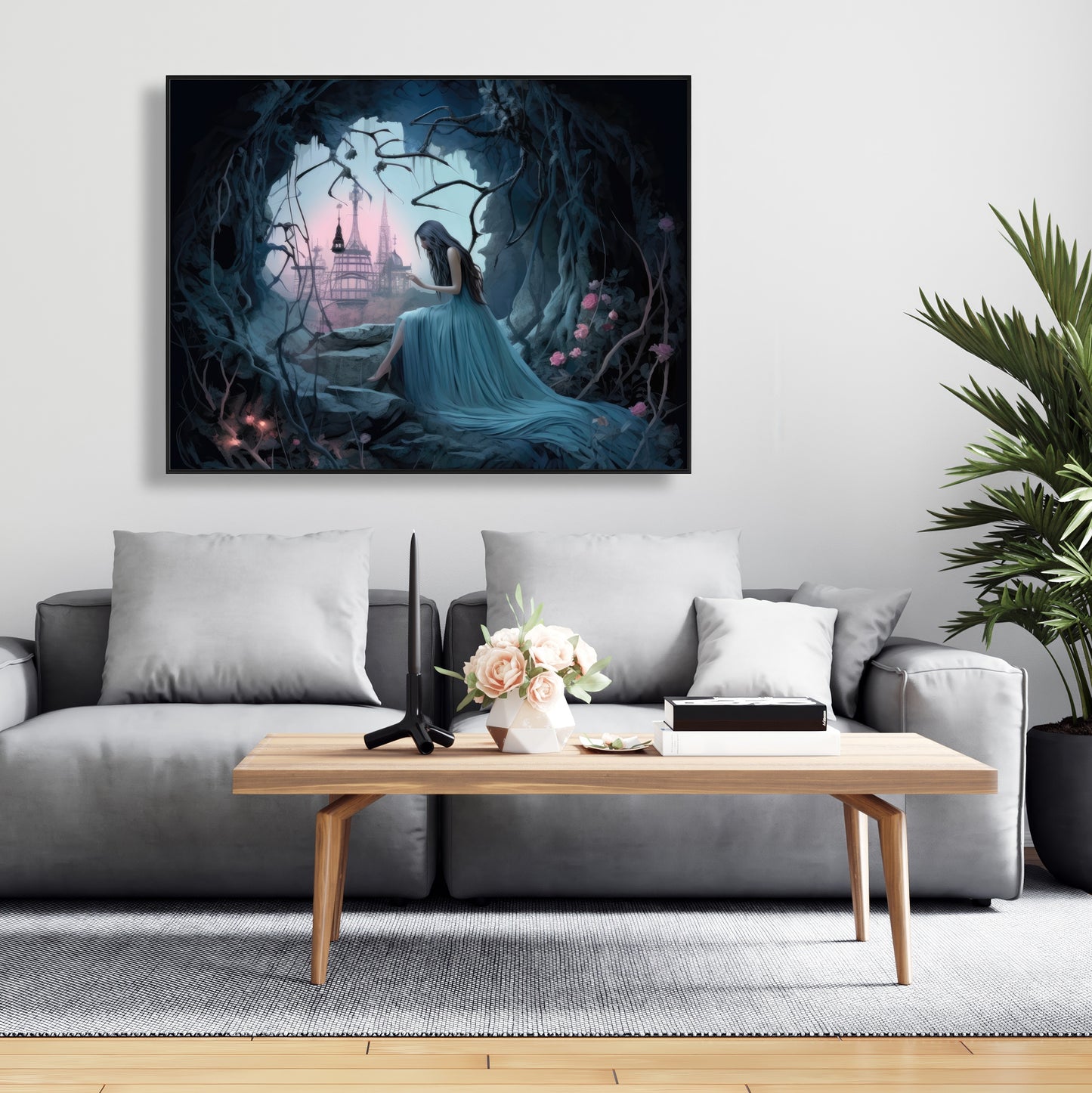 Morose cave - 36"x36" Framed canvas