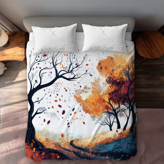 Housse de couette blanche pour temps frais - Amélioration élégante de votre décoration intérieure