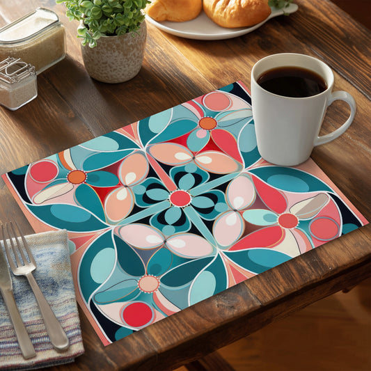 Sweet Curves Black Polyester Placemat - Home Decor Accent