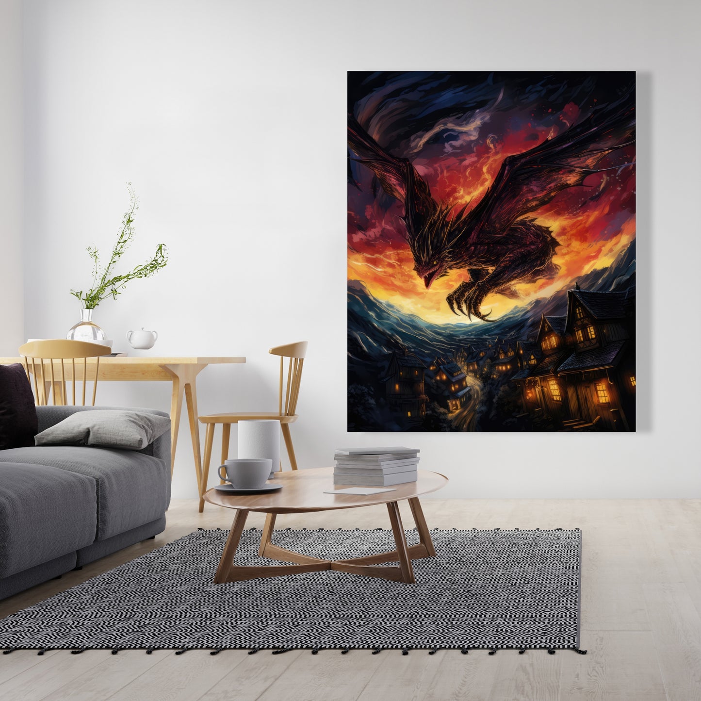 Back for Revenge - Black Canvas Home Decor Art Piece