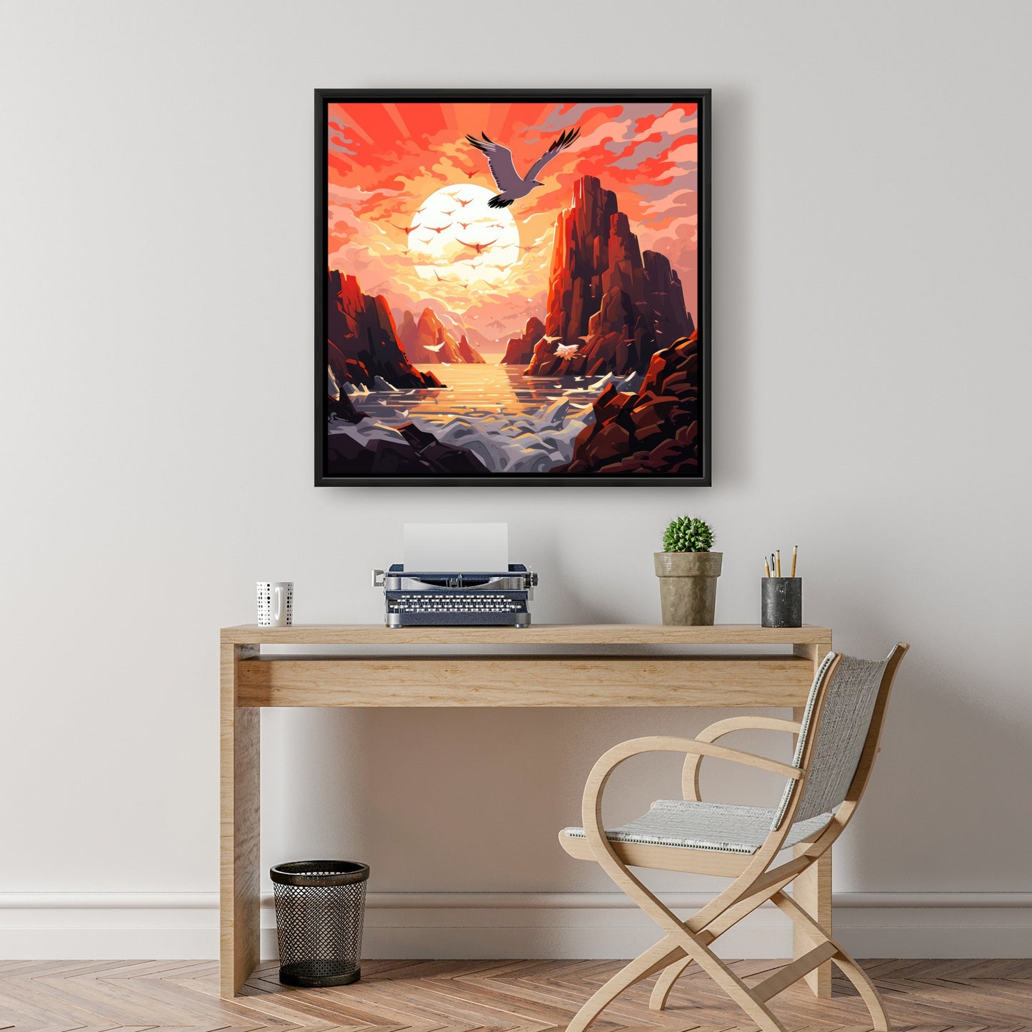 Isles of Omen - White Framed Canvas Home Decor Art Print