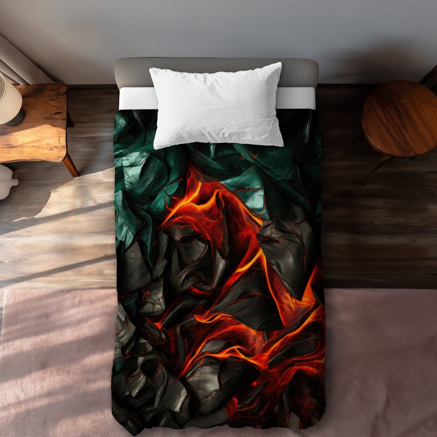 Imminent Rupture Red Duvet Cover | Home Decor Essentials
