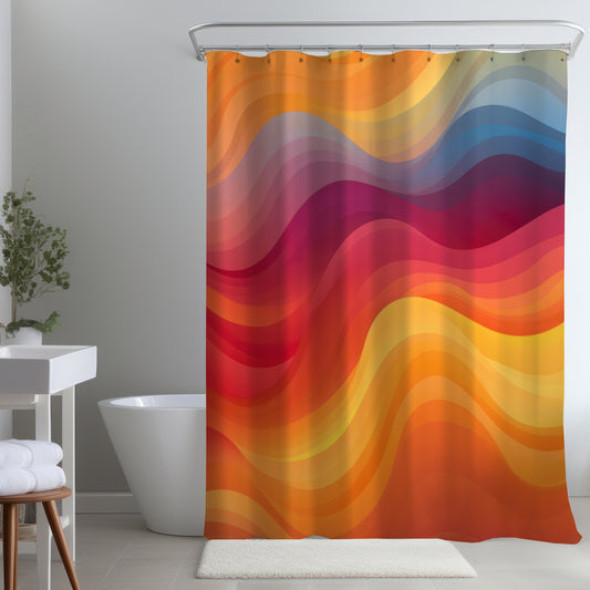 Cloudy Sky Blue Shower Curtain - Stylish Home Decor Accessory