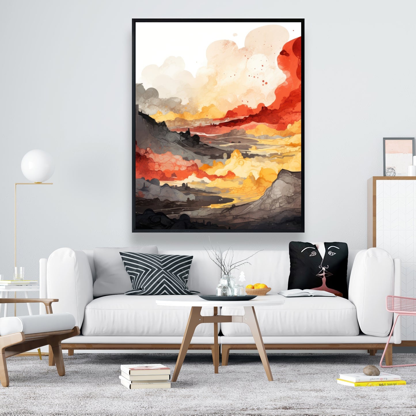 Scolding land - 36"x36" Framed canvas