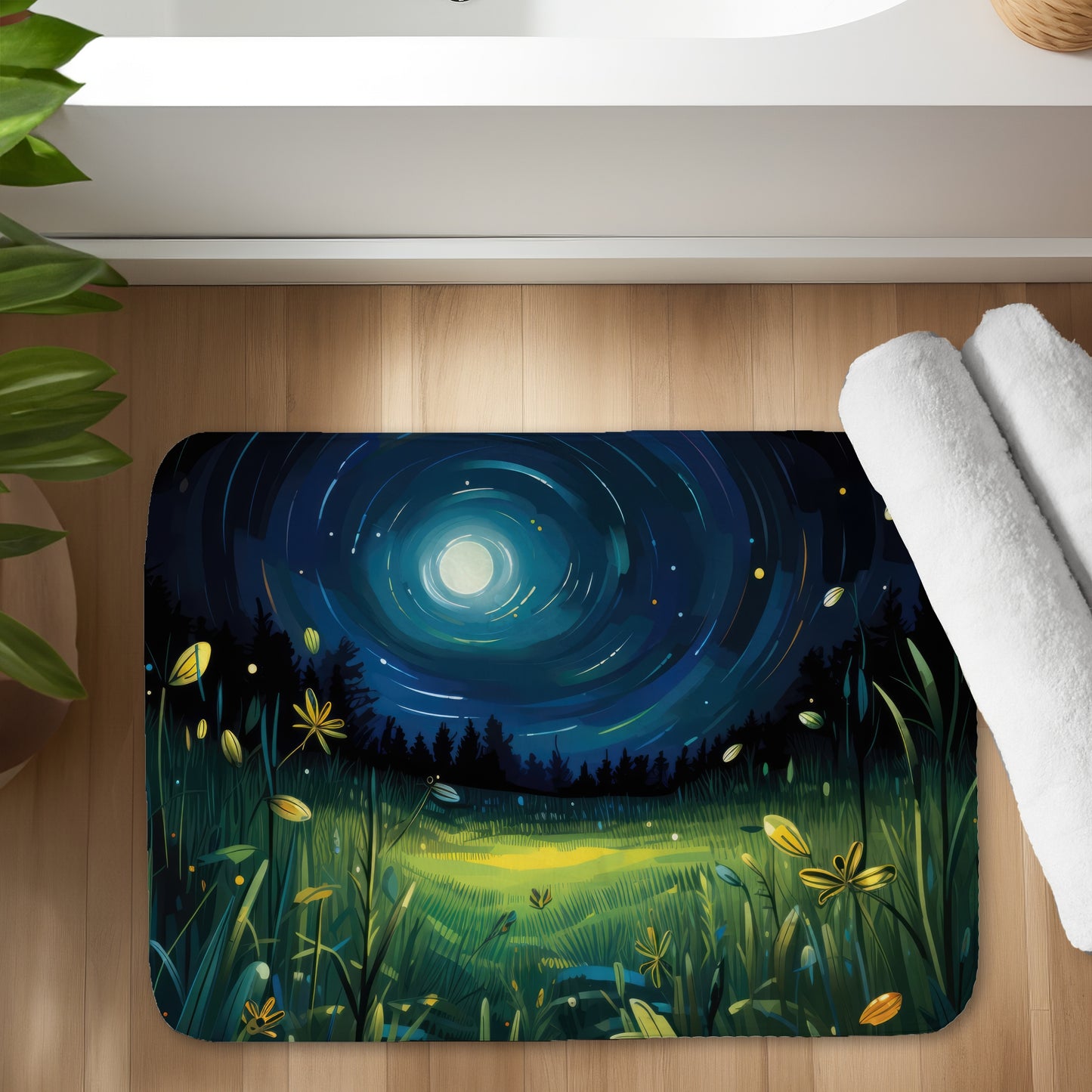 Between grass blades - 17"x24" Bath mat
