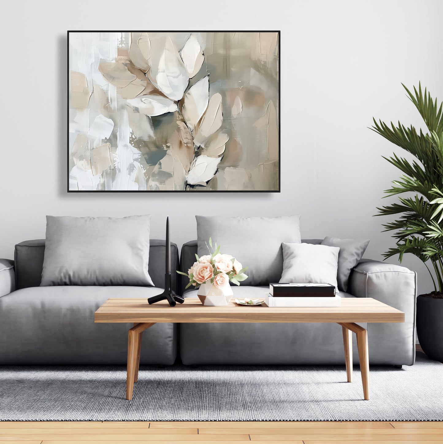 Leaf - 24"x24" Framed canvas