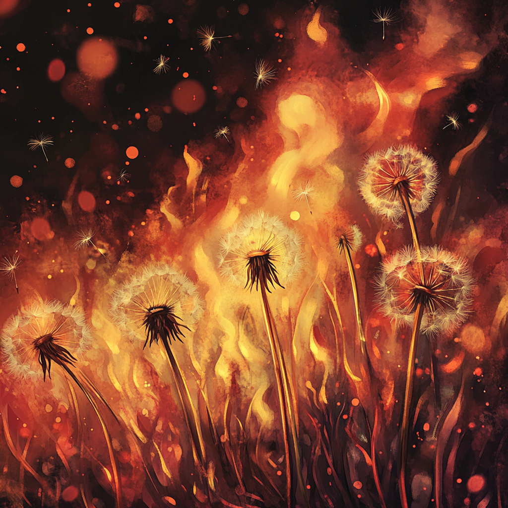 Dandy fire - 88"x88" Duvet Cover