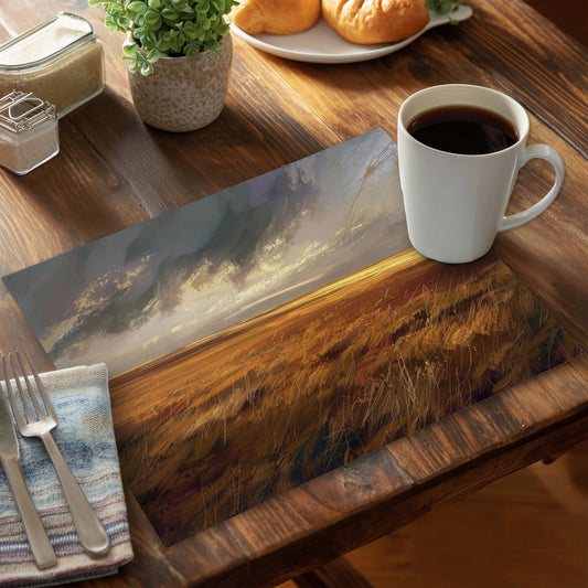 Before the Storm Gray Polyester Placemat for Home Decor