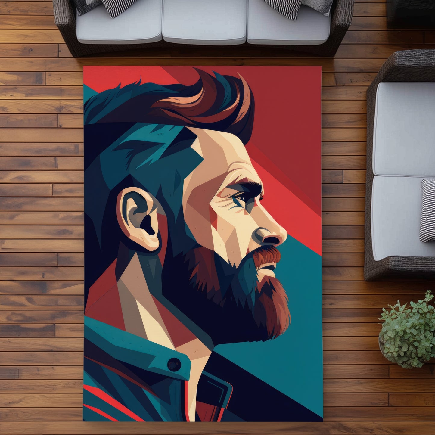 Courageous Red Outdoor Area Rug | Stylish Home Decor Accent