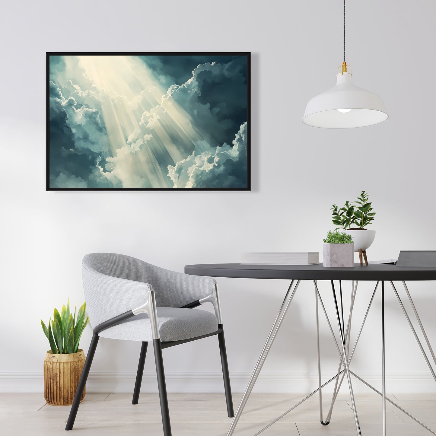 Beam of light - 36"x36" Framed canvas