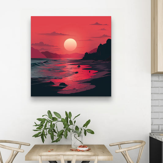 Red sky - 32"x32" Canvas