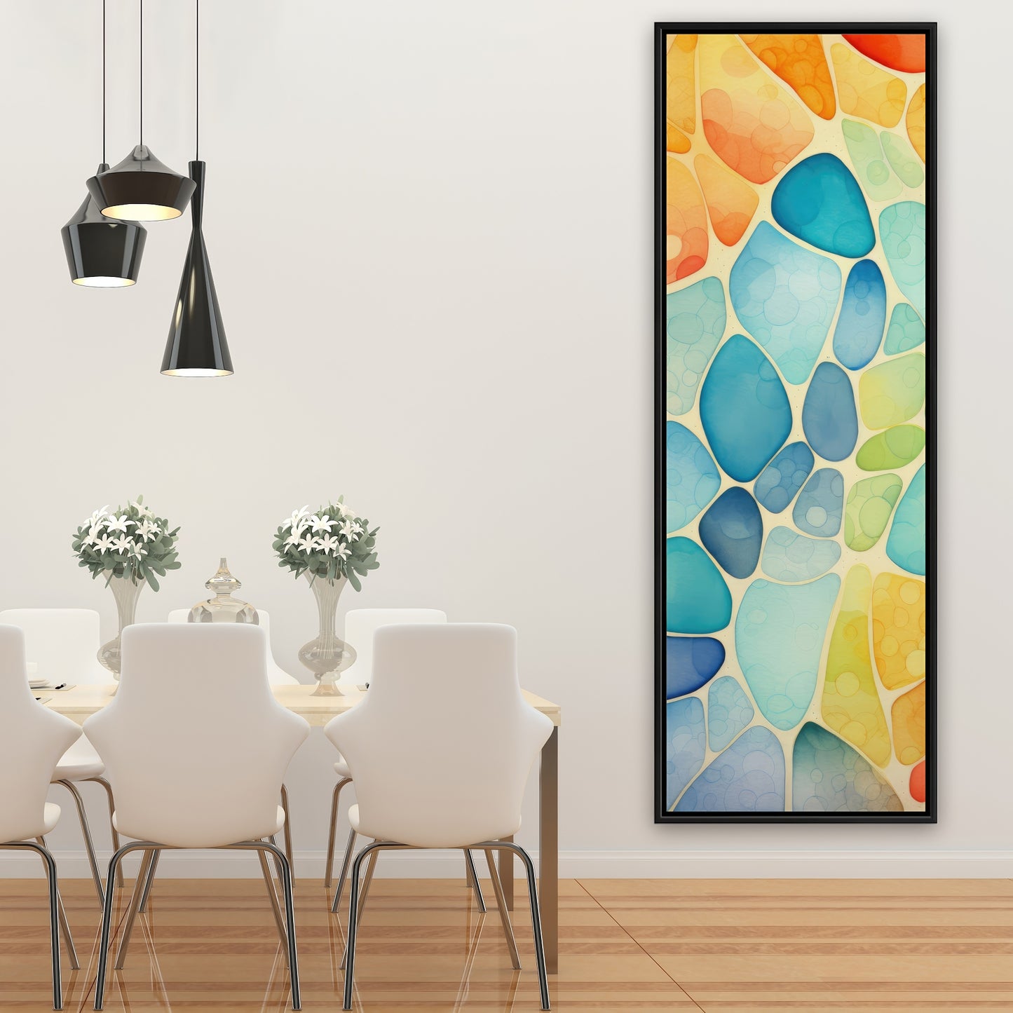 Blobs - Framed Canvas - Print on demand