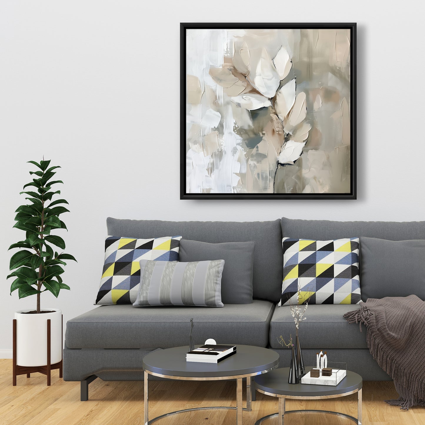 Leaf - 24"x24" Framed canvas