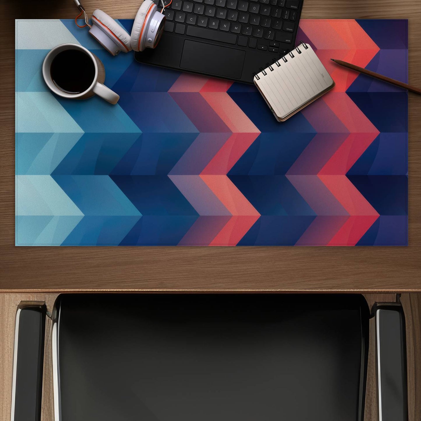 Heat Waves Red Gaming Mat | Stylish Home Decor Accessory