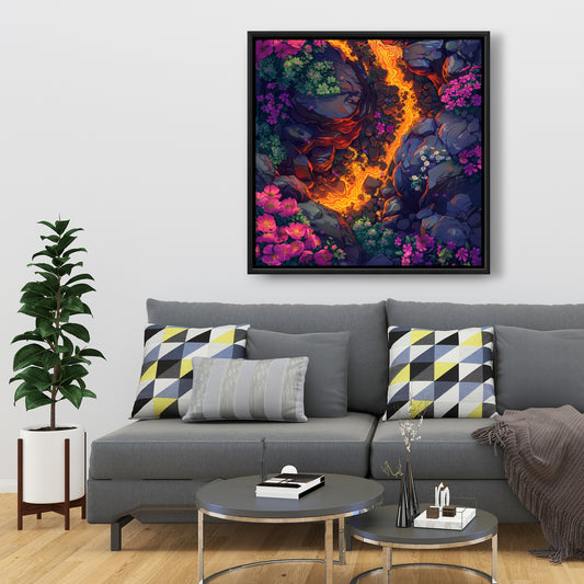 Hot River - Black Framed Canvas Wall Art for Home Decor