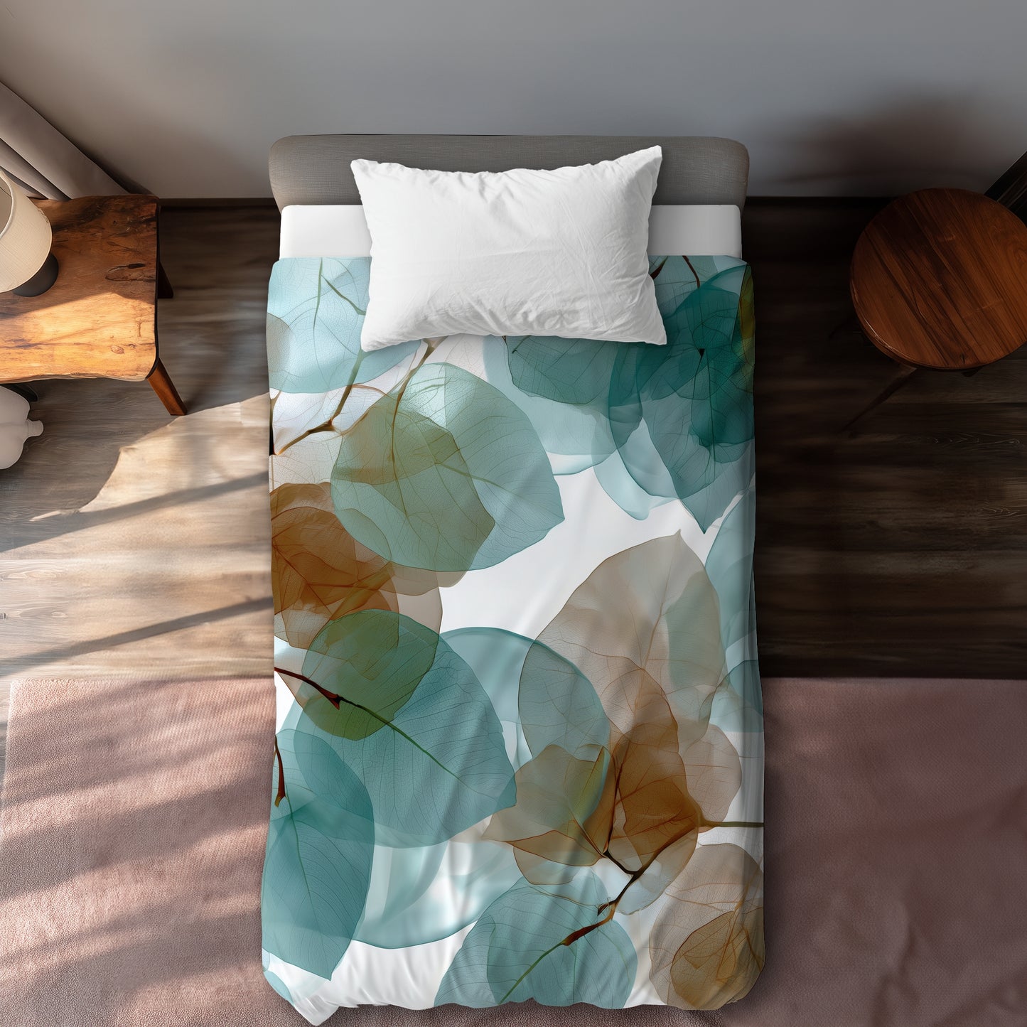 Housse de couette Feuilles translucides | Parure de lit élégante pour la maison