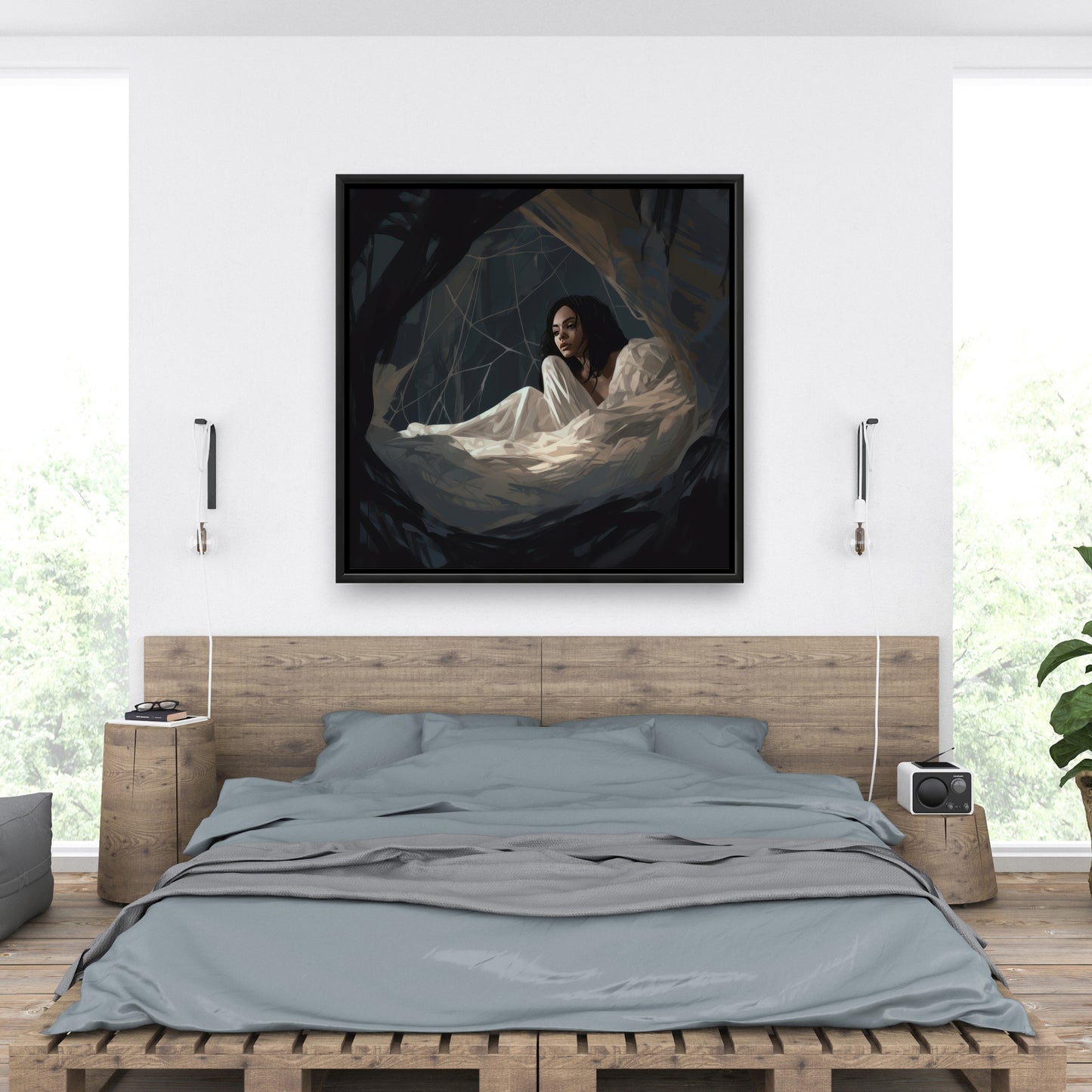 Spider princess - 36"x36" Framed canvas
