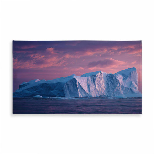 Nappe Iceberg au crépuscule - Paysage bleu intérieur/extérieur