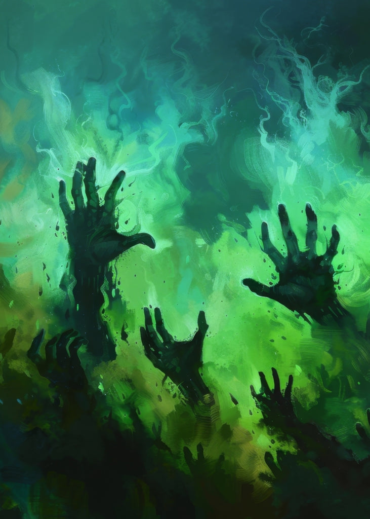 Hands of despair - 17"x24" Bath mat