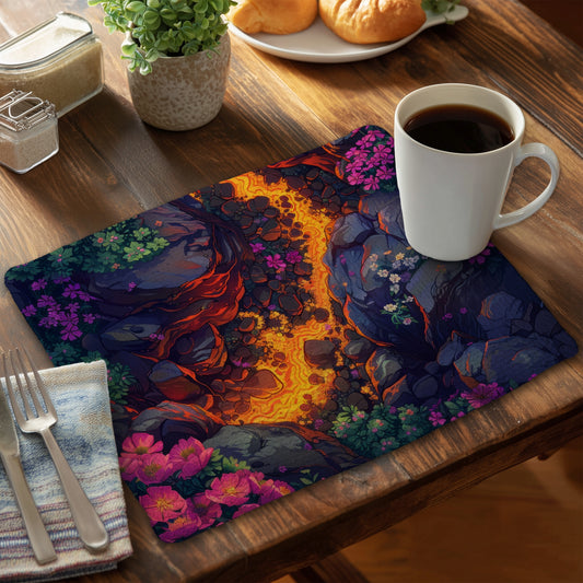 Hot river - 14"x18" Braided Polyester Placemat