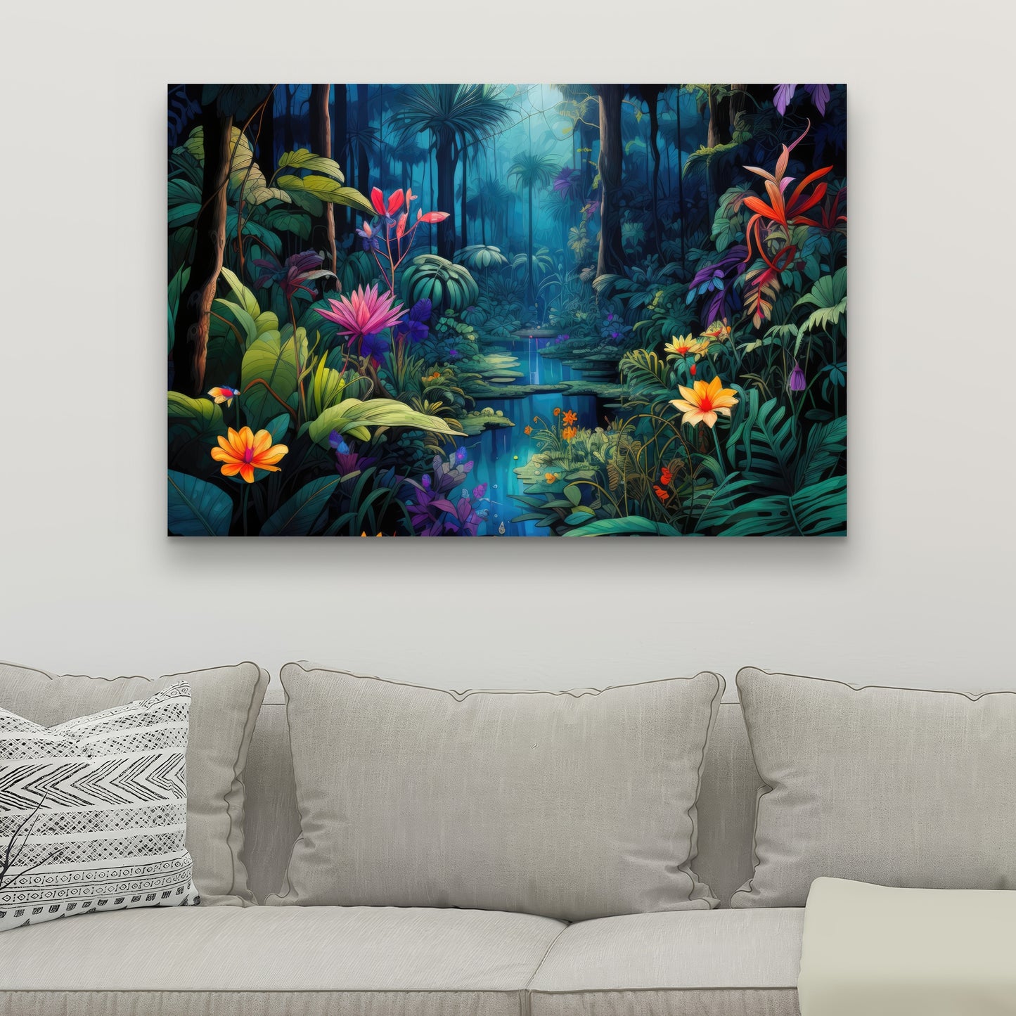 The Beauty of Nature - Black Canvas Home Decor Art Print