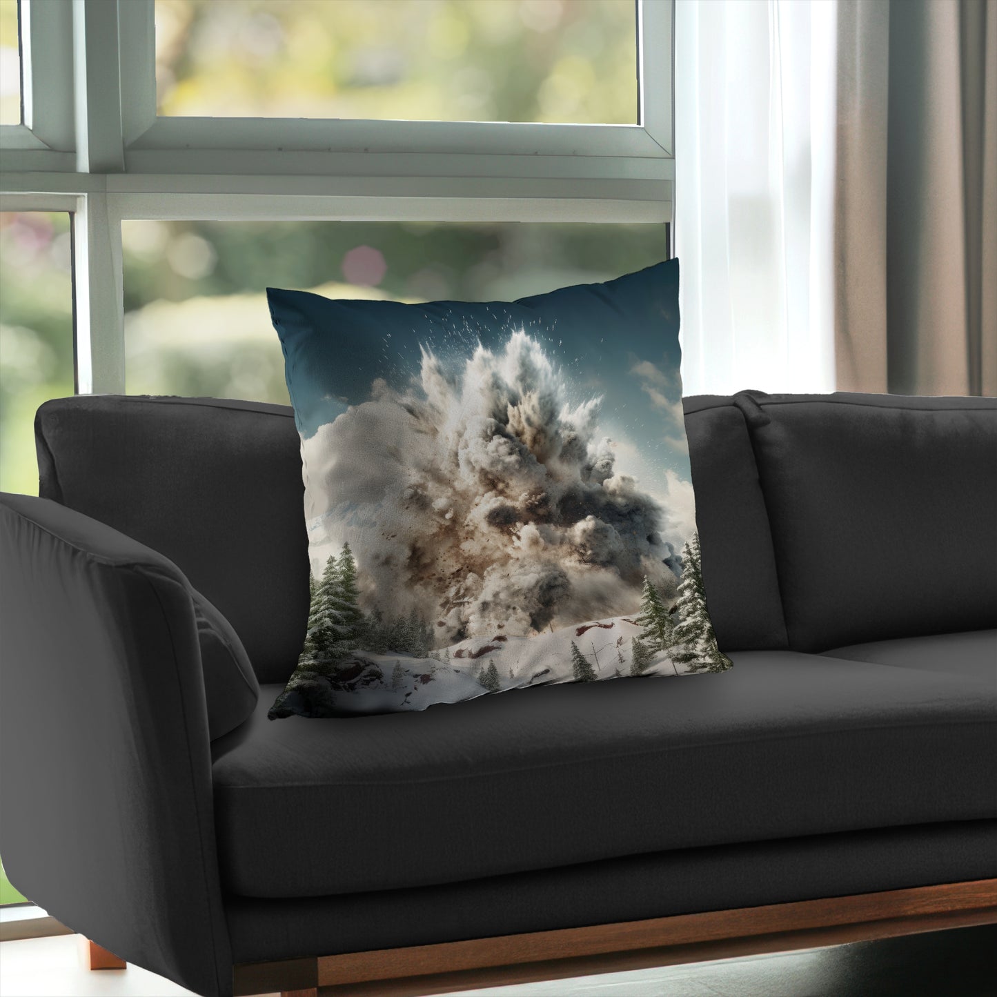 Ruined Excursion Gray Poly Twill Throw Pillow Insert | Home Decor