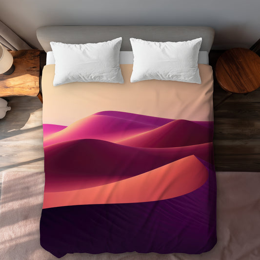 Deep Dunes Red Duvet Cover | Elegant Home Decor Accent