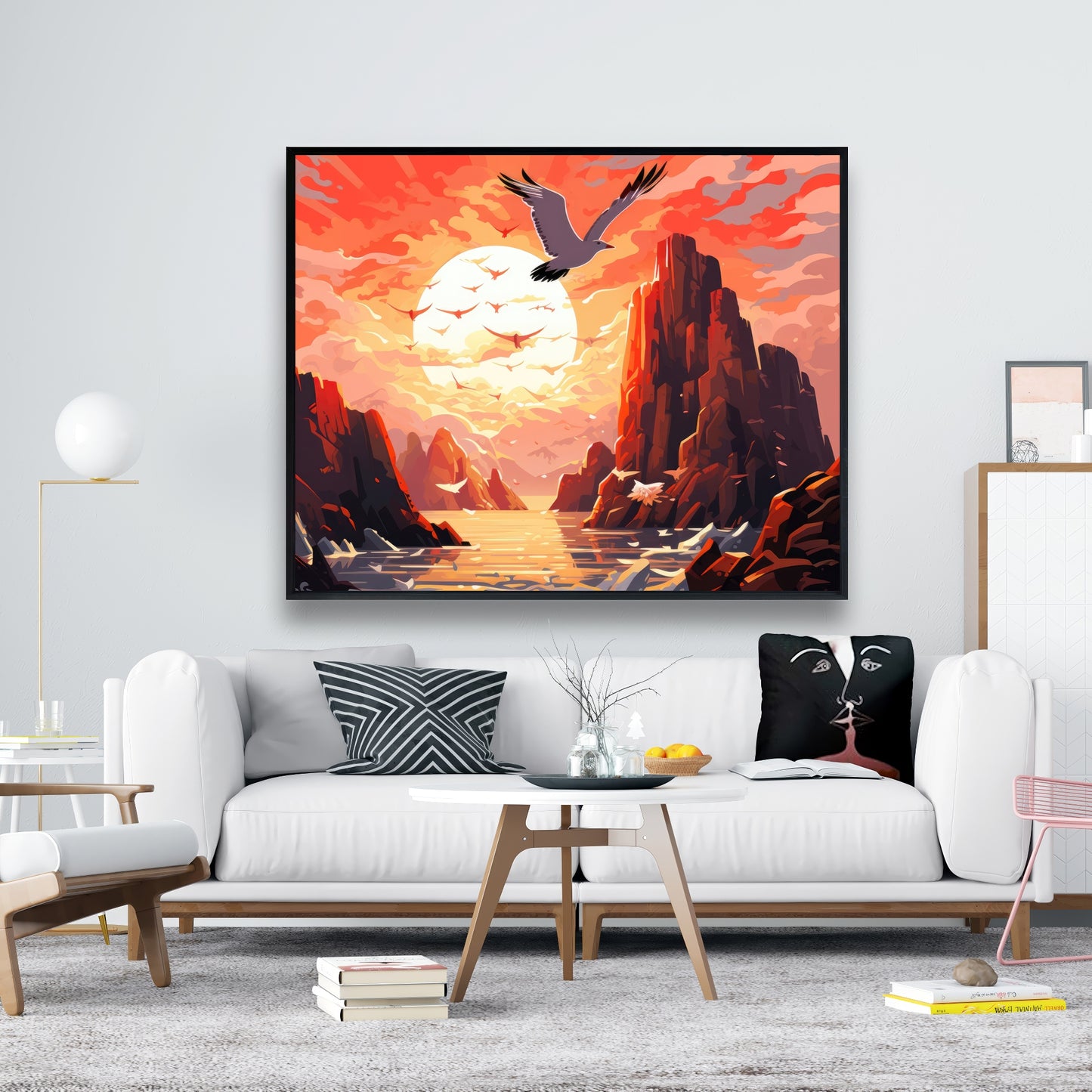 Isles of Omen - White Framed Canvas Home Decor Art Print
