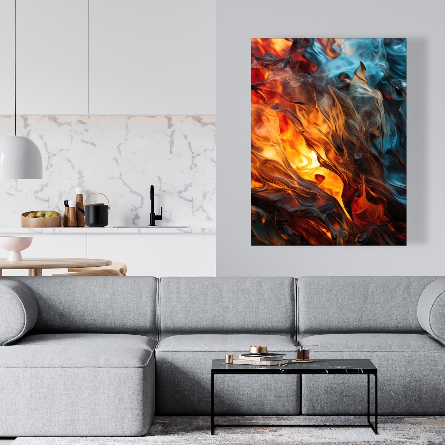Crystallized fire - 24"x24" Canvas