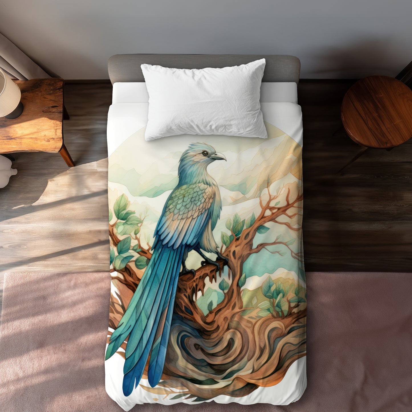 Perched Turquoise Duvet Cover | Stylish Home Decor Accent