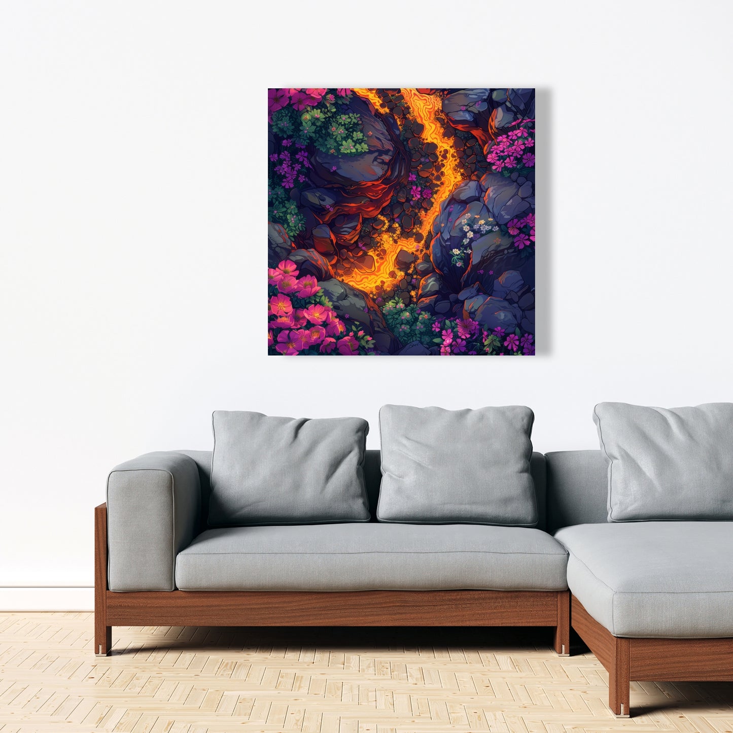 Hot river - 32"x32" Canvas