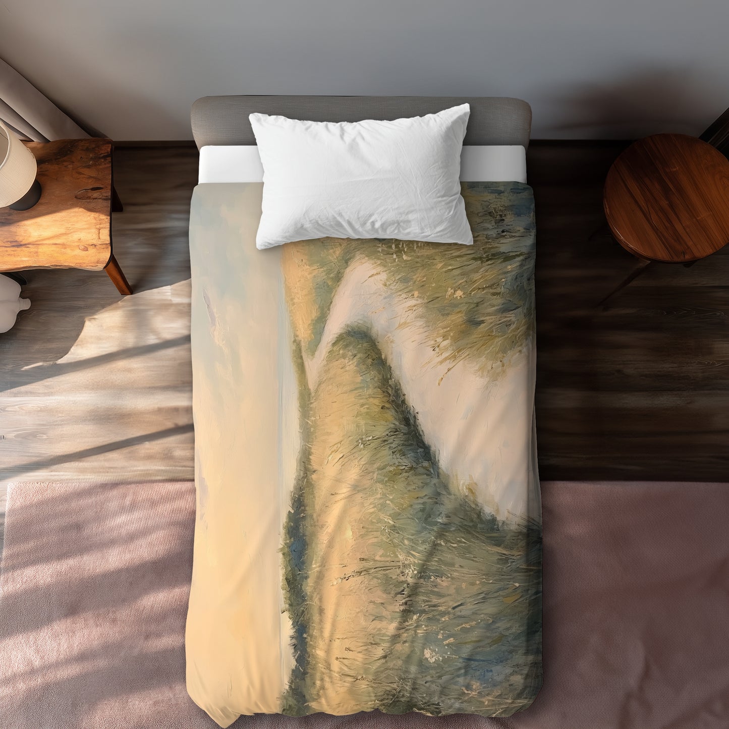 Soft Breeze Green Duvet Cover | Elegant Home Decor Solution