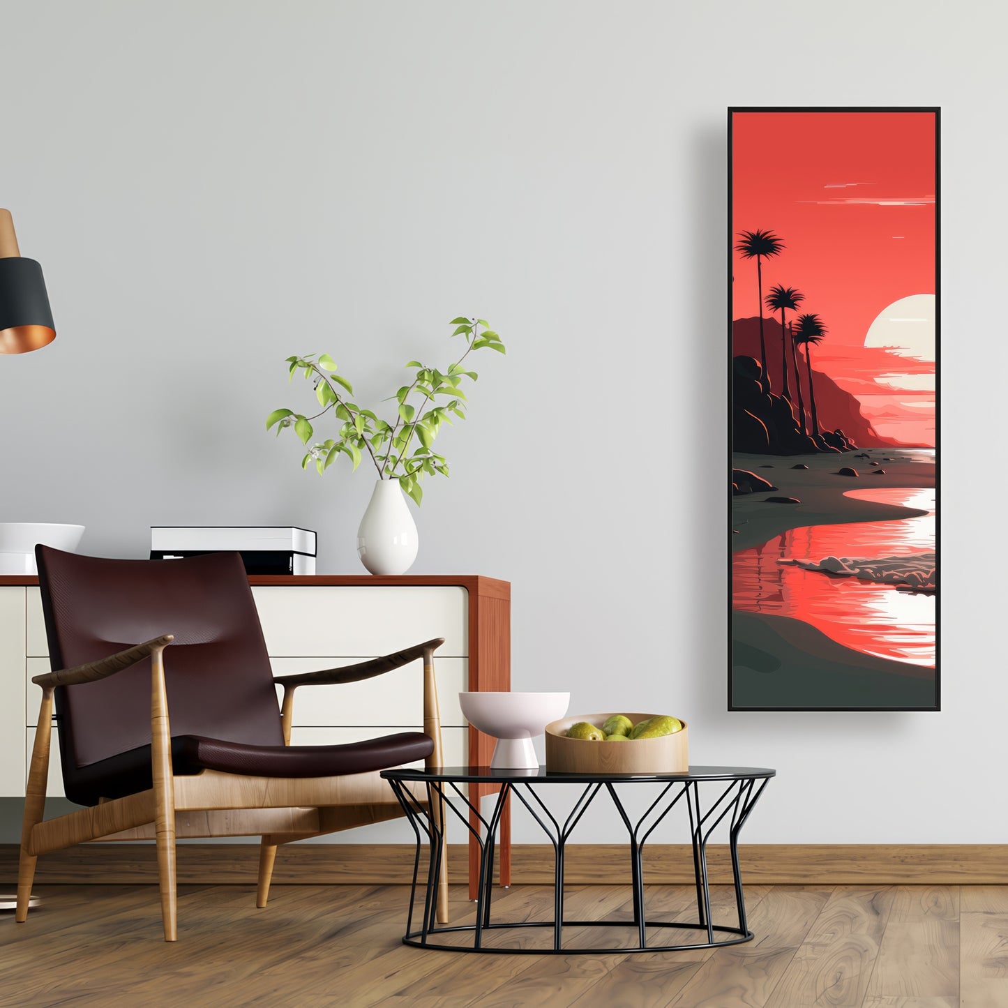 Blood sun - Framed Canvas - Print on demand