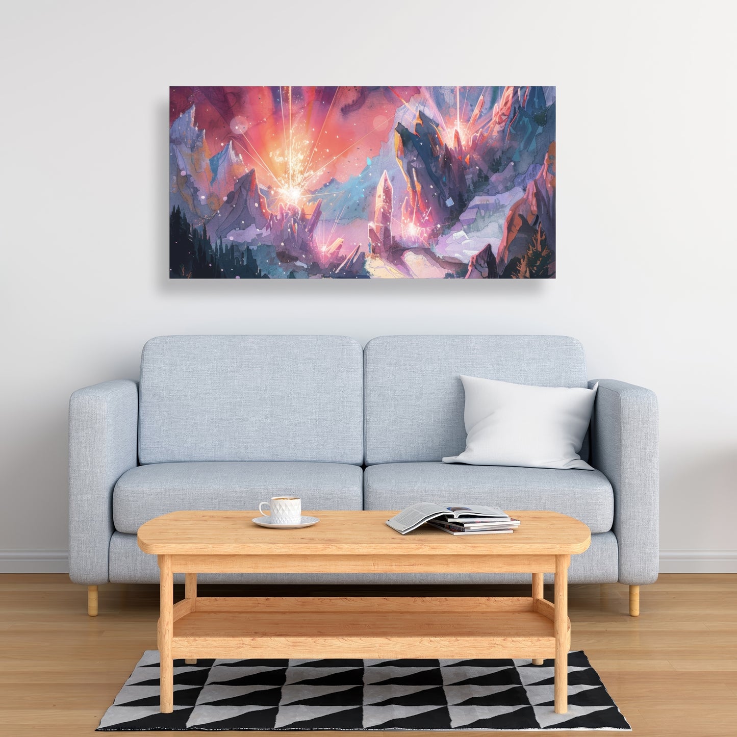 Beaming Signal - Blue Canvas Art for Stunning Home Decor