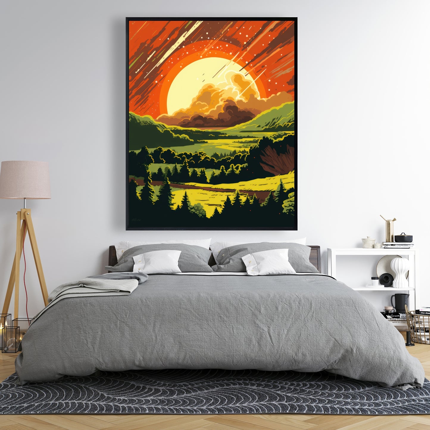 Last Days - Orange Framed Canvas for Home Decor | Art