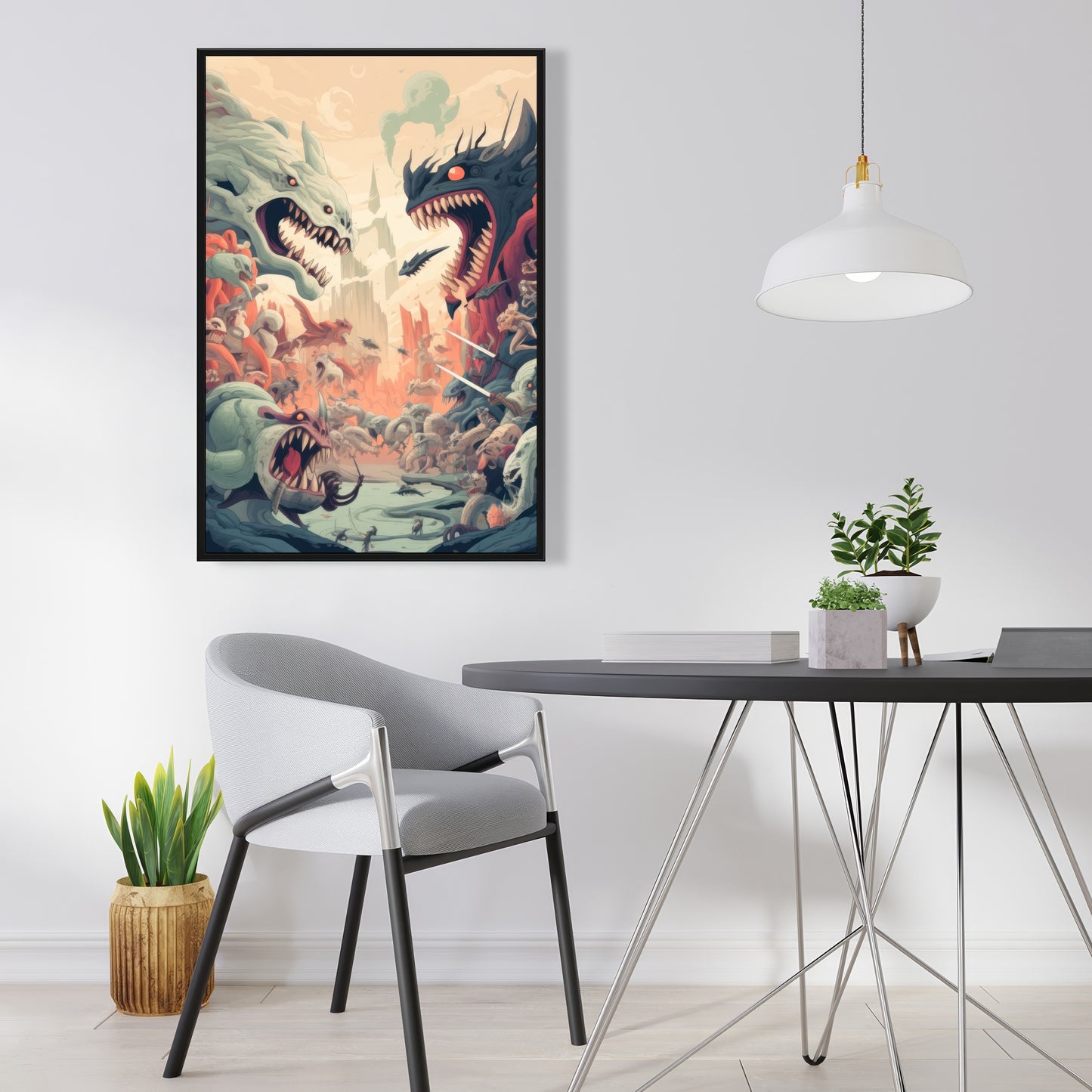 Ultimate fight - Framed Canvas - Print on demand