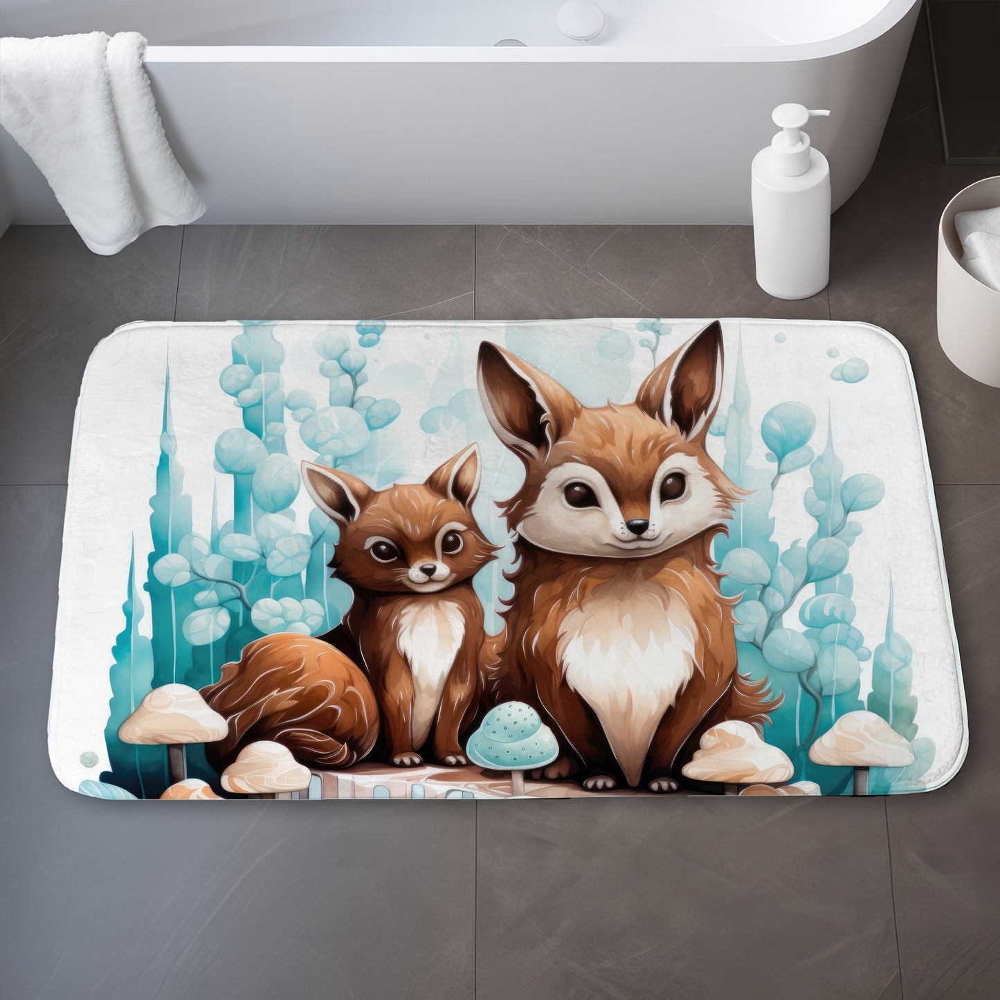 Two pals - 17"x24" Bath mat