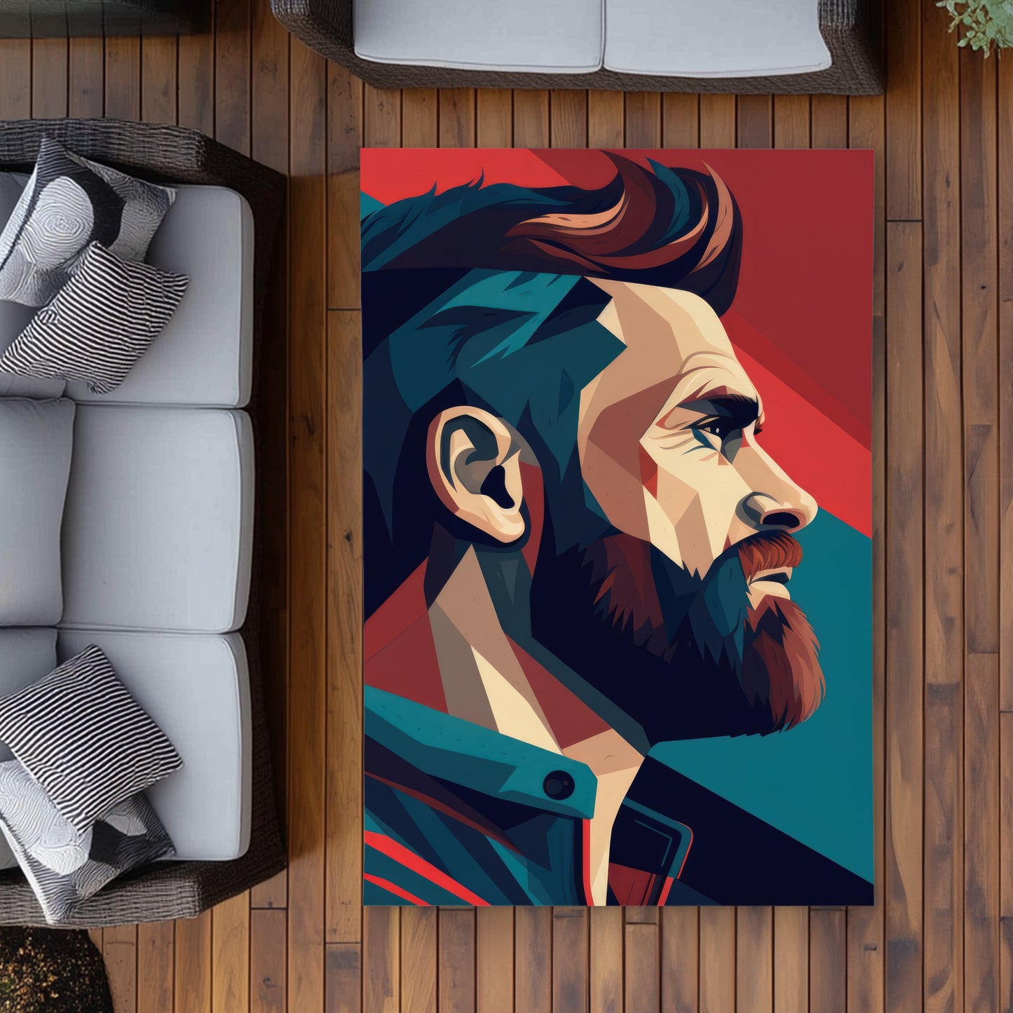 Courageous Red Outdoor Area Rug | Stylish Home Decor Accent